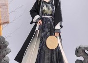 The Ethereal Beauty of Wind-kissed One-sleeved Horseface Skirt