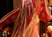 The Elegance of a White and Red Miao-Style Horseface Skirt