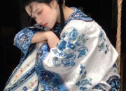 The Enchantment of a Red Cheongsam with Cape and Shawl