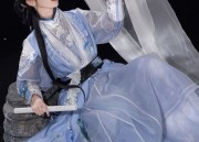 The Enchantment of a Black Cheongsam and a Blue Butterfly