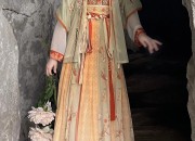Elegant Black Cheongsam with Long Skirt Embodying Chinese Heritage