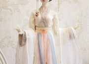 The Enchanting Beauty of a Blue Ancient Hanfu Gown