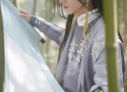 The Elegance of a Fifty-Year-Old Woman in Traditional Hanfu Clothing