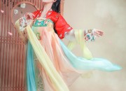 Little Girl in a Traditional Hanfu Short-sleeved Top