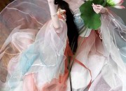 The Elegance of a White Hanfu Shoe-Wearing Woman