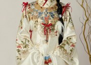 Red Cheongsam with Corduroy Trim:A Blend of Tradition and Modernity
