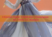Chinese-Style Childrens Cheongsam for Girls in Summer