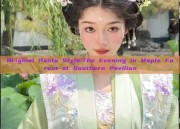Original Hanfu Style:The Evening in Maple Forest at Southern Pavilion