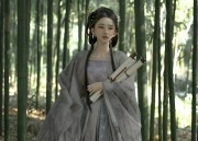 Winter Childrens Hanfu Hooded Cape with Puffy Robes for Girls