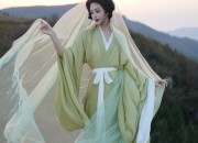 The Peacock Princess in Traditional Hanfu Costume