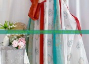 The Blue Mahan Skirt of Traditional Chinese Hanfu Fashion