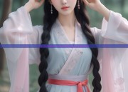 The Enchantment of Hanfu Scarf for a Young Girl