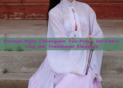 Vintage-Style Cheongsam Two-Piece Set:Embracing the Traditional Elegance