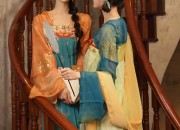 Little Girls Traditional Chinese Hanfu with Horseface Skirt and Blouse