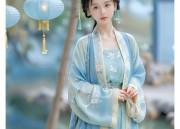 A Girls Hanfu New Years Greetings:The Delicate Charm of a Traditional Dress