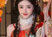 The Divine Beauty of Hanfu:The Blooming Flower and Luminous Moon God