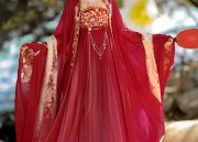 The Summer Splendor of a Hanfu Girl in Fiery Red