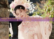 Vintage Girls Traditional Shoes and Ma-Face Skirt:A Blend of Ancient Elegance