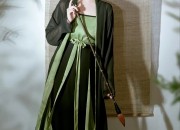 Vintage Shanghai Maiden in a Long Cheongsam Qipao