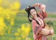 The Enchantment of Taro Pudding and Egg Yolk in Traditional Hanfu Fashion