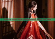 Glamorous Genuine Leather Cheongsam-Inspired Fashion Show Shoes
