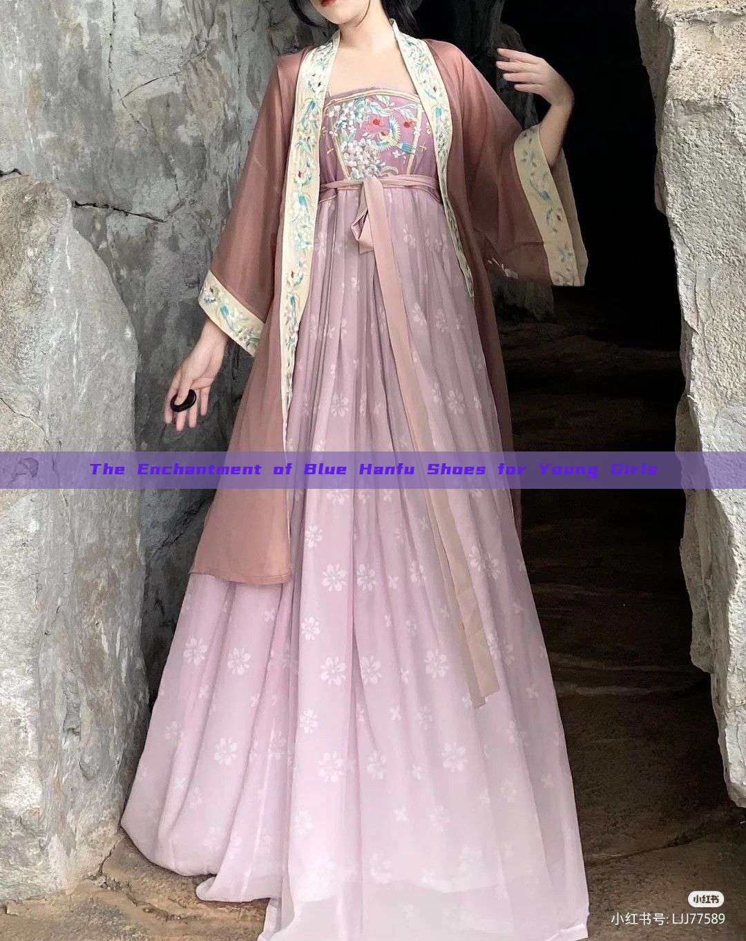 The Enchantment of Blue Hanfu Shoes for Young Girls