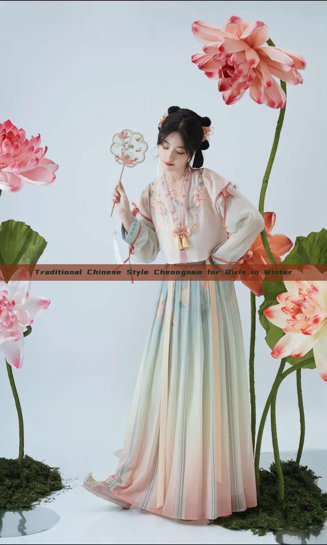 Traditional Chinese Style Cheongsam for Girls in Winter Traditional Chinese Style Cheongsam for Girls in Winter