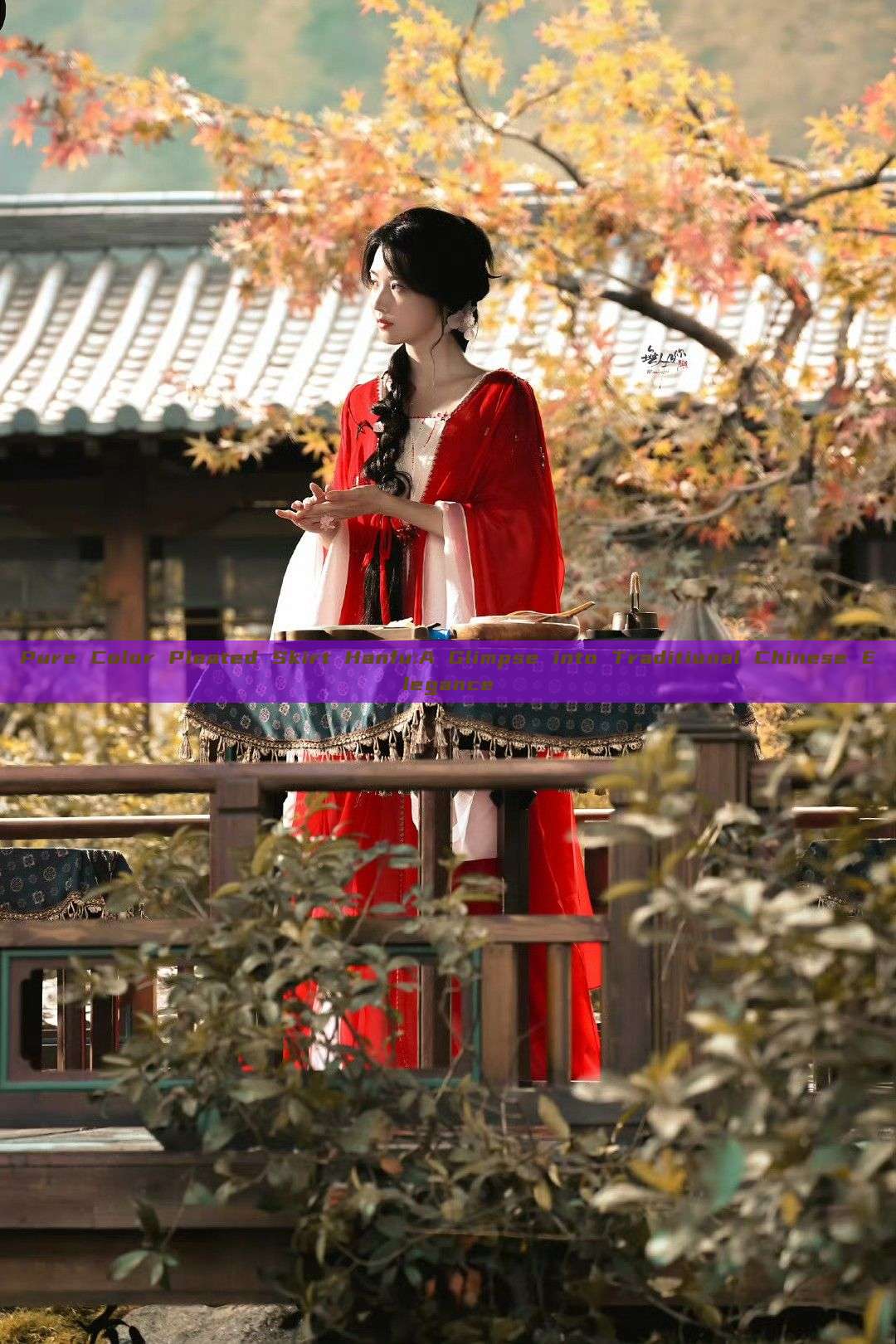 Pure Color Pleated Skirt Hanfu:A Glimpse into Traditional Chinese Elegance