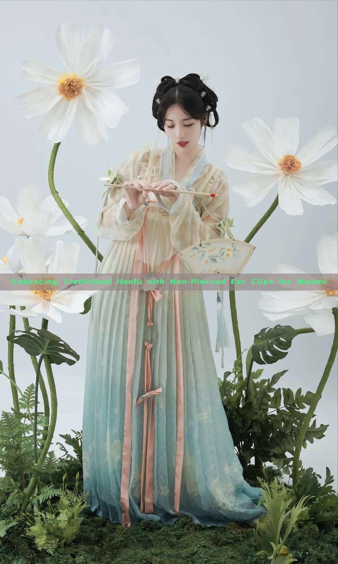 Embracing Traditional Hanfu with Non-Pierced Ear Clips for Women
