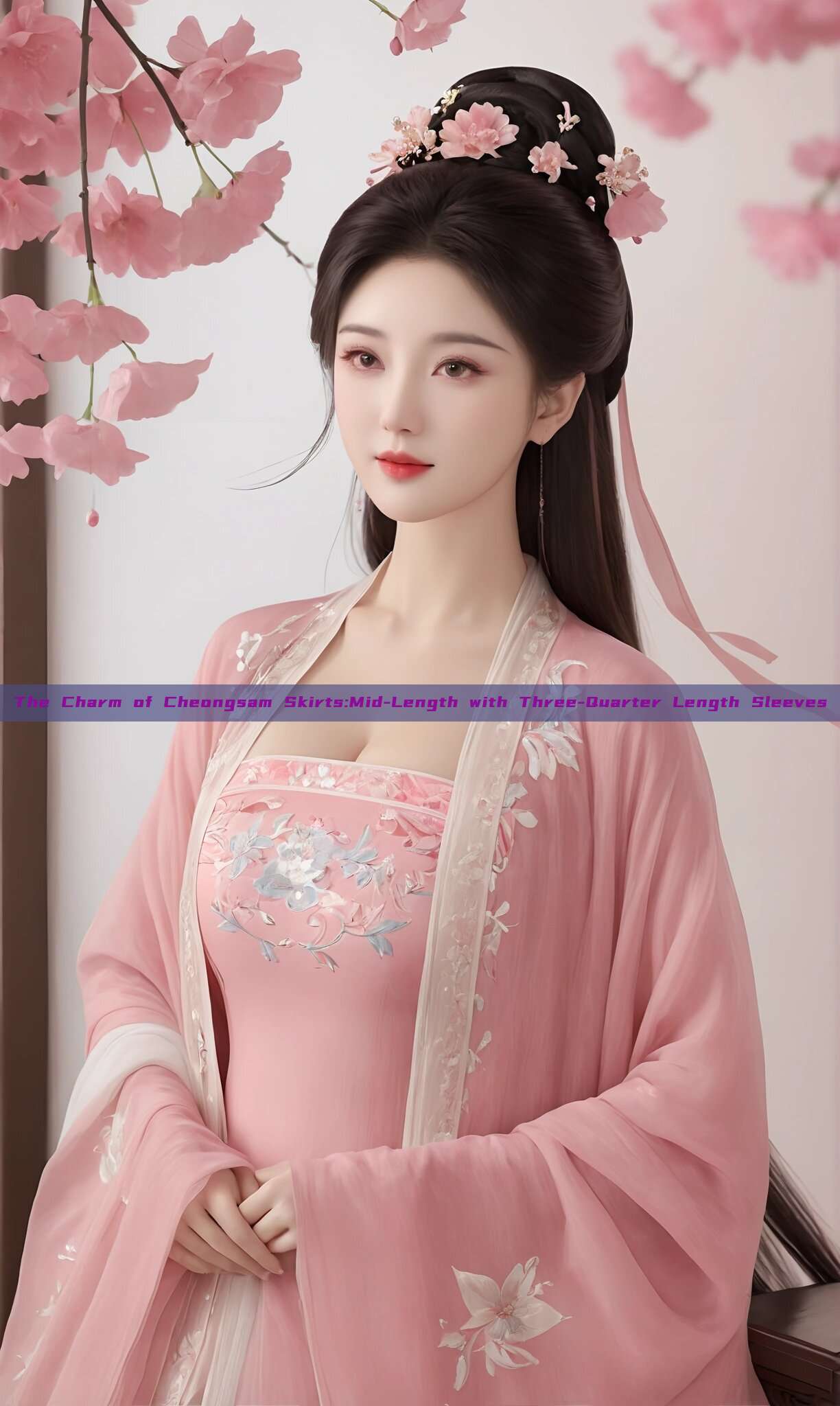 The Charm of Cheongsam Skirts:Mid-Length with Three-Quarter Length Sleeves The Charm of Cheongsam Skirts:Mid-Length with Three-Quarter Length Sleeves