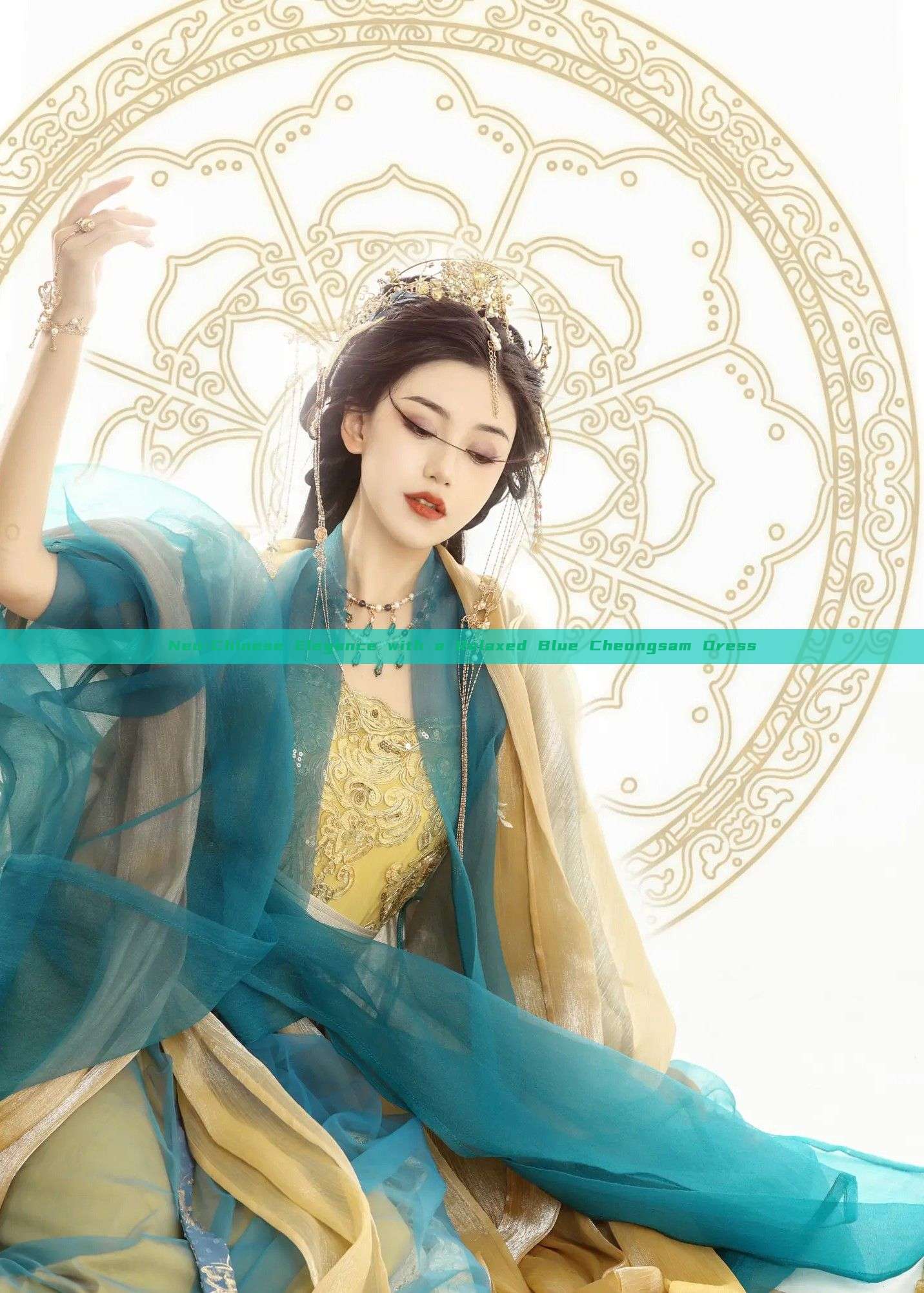 Neo-Chinese Elegance with a Relaxed Blue Cheongsam Dress Neo-Chinese Elegance with a Relaxed Blue Cheongsam Dress