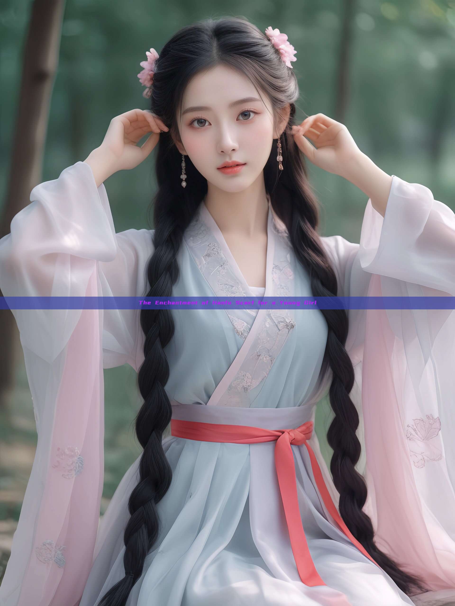 The Enchantment of Hanfu Scarf for a Young Girl