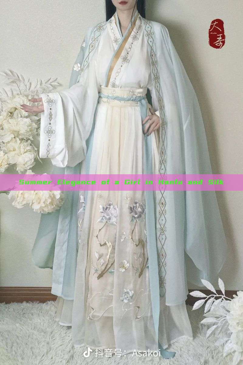 Summer Elegance of a Girl in Hanfu and Silk
