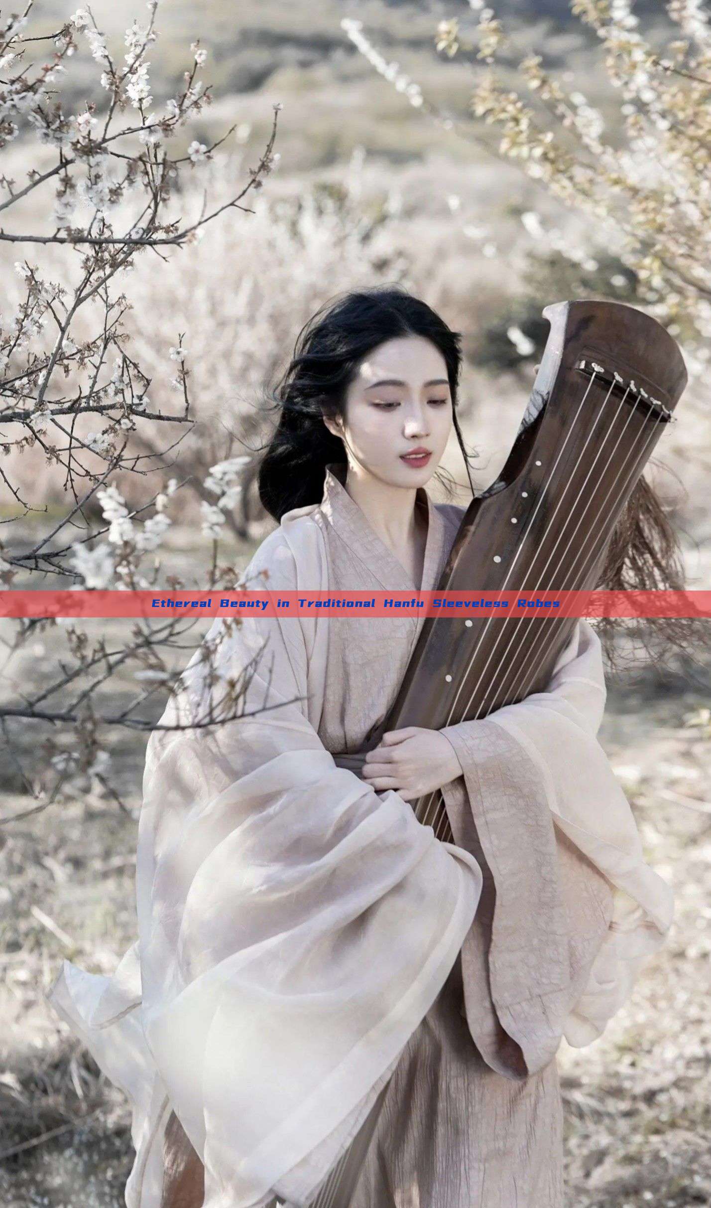 Ethereal Beauty in Traditional Hanfu Sleeveless Robes
