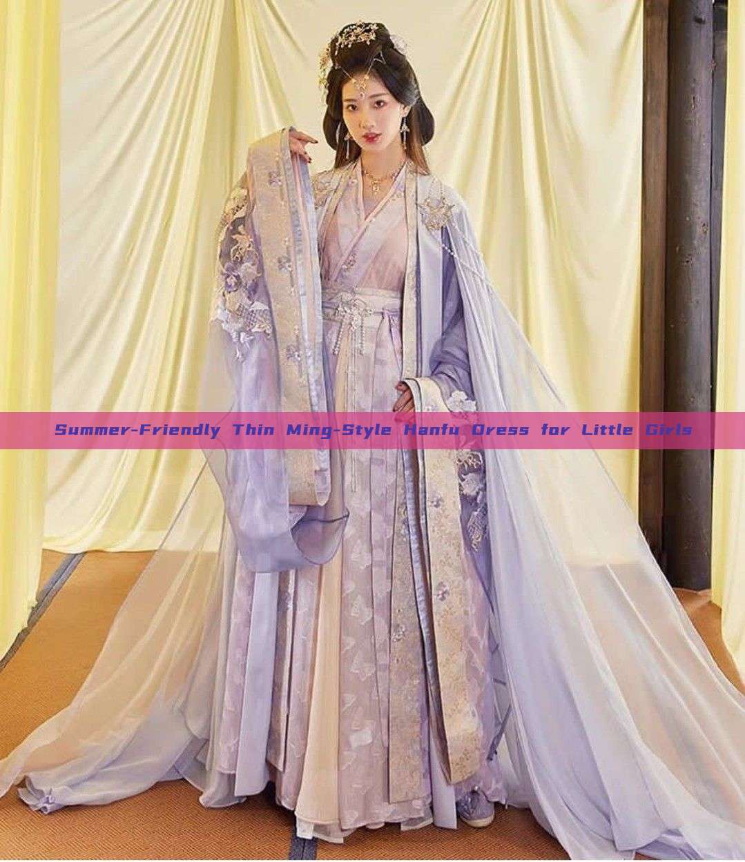 Summer-Friendly Thin Ming-Style Hanfu Dress for Little Girls Summer-Friendly Thin Ming-Style Hanfu Dress for Little Girls