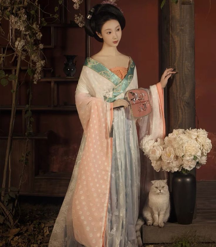 The Enchantment of a Peacock Cheongsam with a Blossom Pink Bloom The Enchantment of a Peacock Cheongsam with a Blossom Pink Bloom