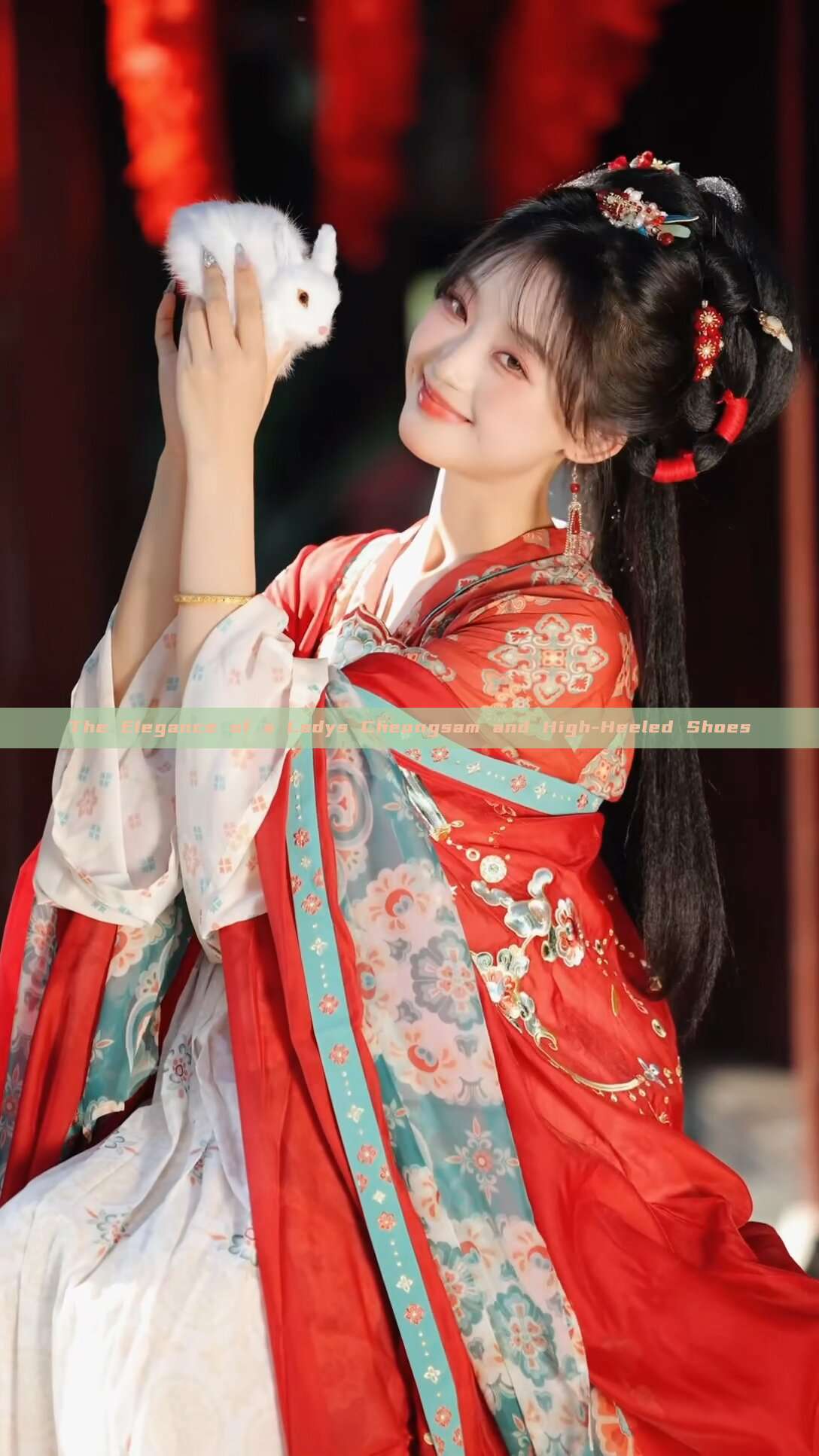 The Elegance of a Ladys Cheongsam and High-Heeled Shoes The Elegance of a Ladys Cheongsam and High-Heeled Shoes