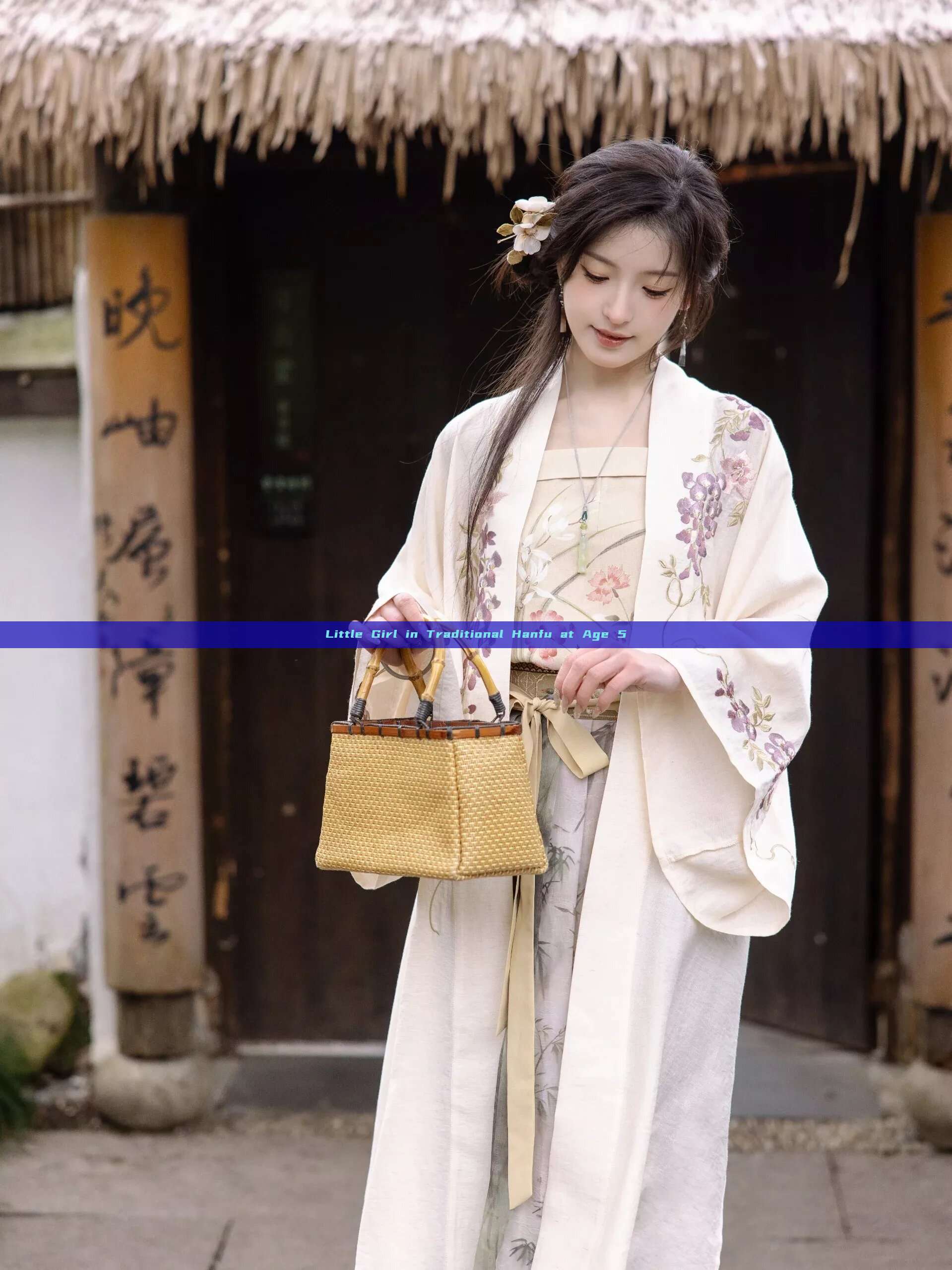 Little Girl in Traditional Hanfu at Age 5 Little Girl in Traditional Hanfu at Age 5