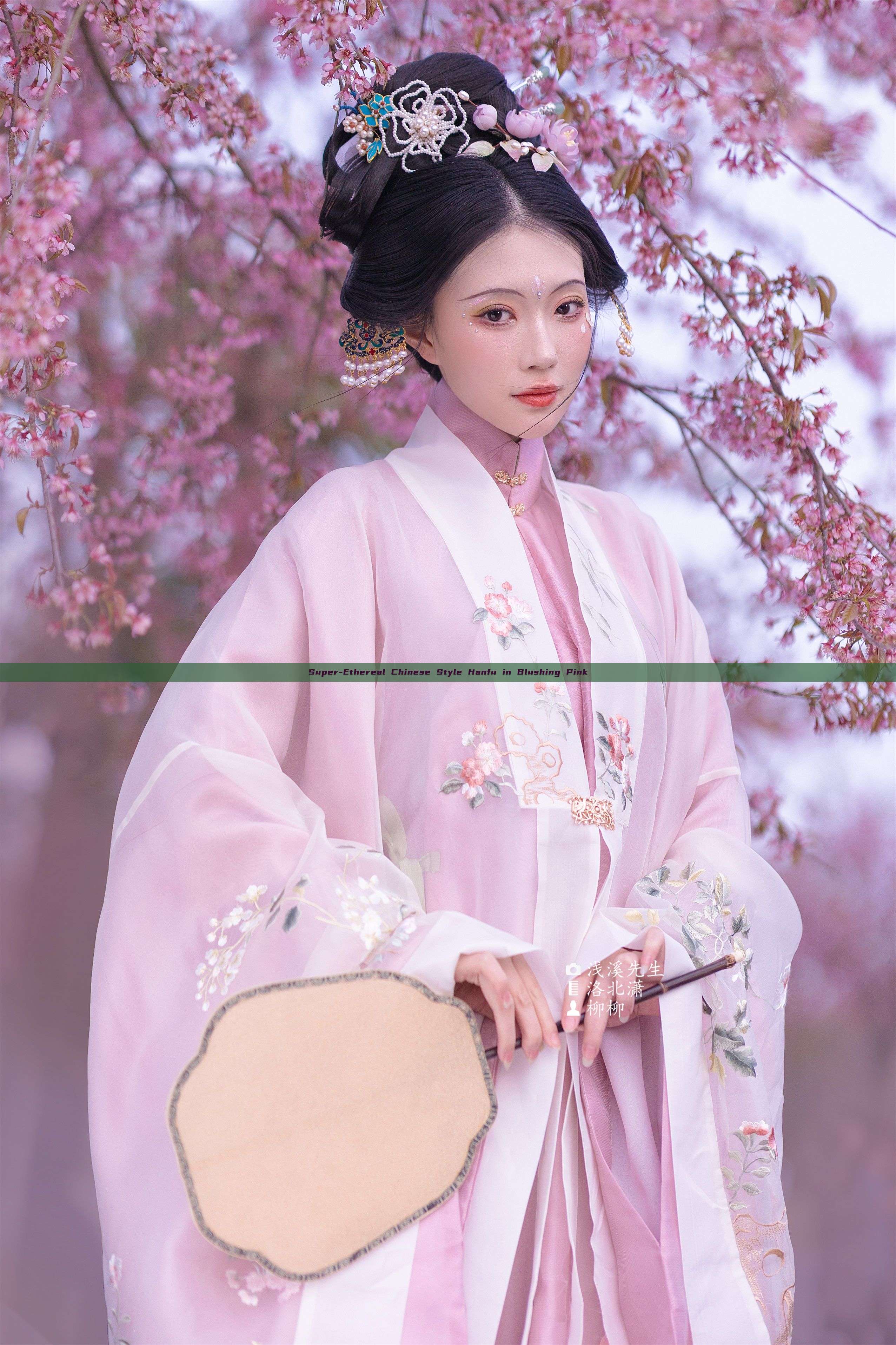 Super-Ethereal Chinese Style Hanfu in Blushing Pink