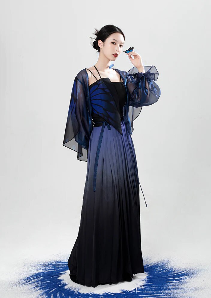 Winter Hanfu Childrens Girls Thickened New Years Celebration Dress