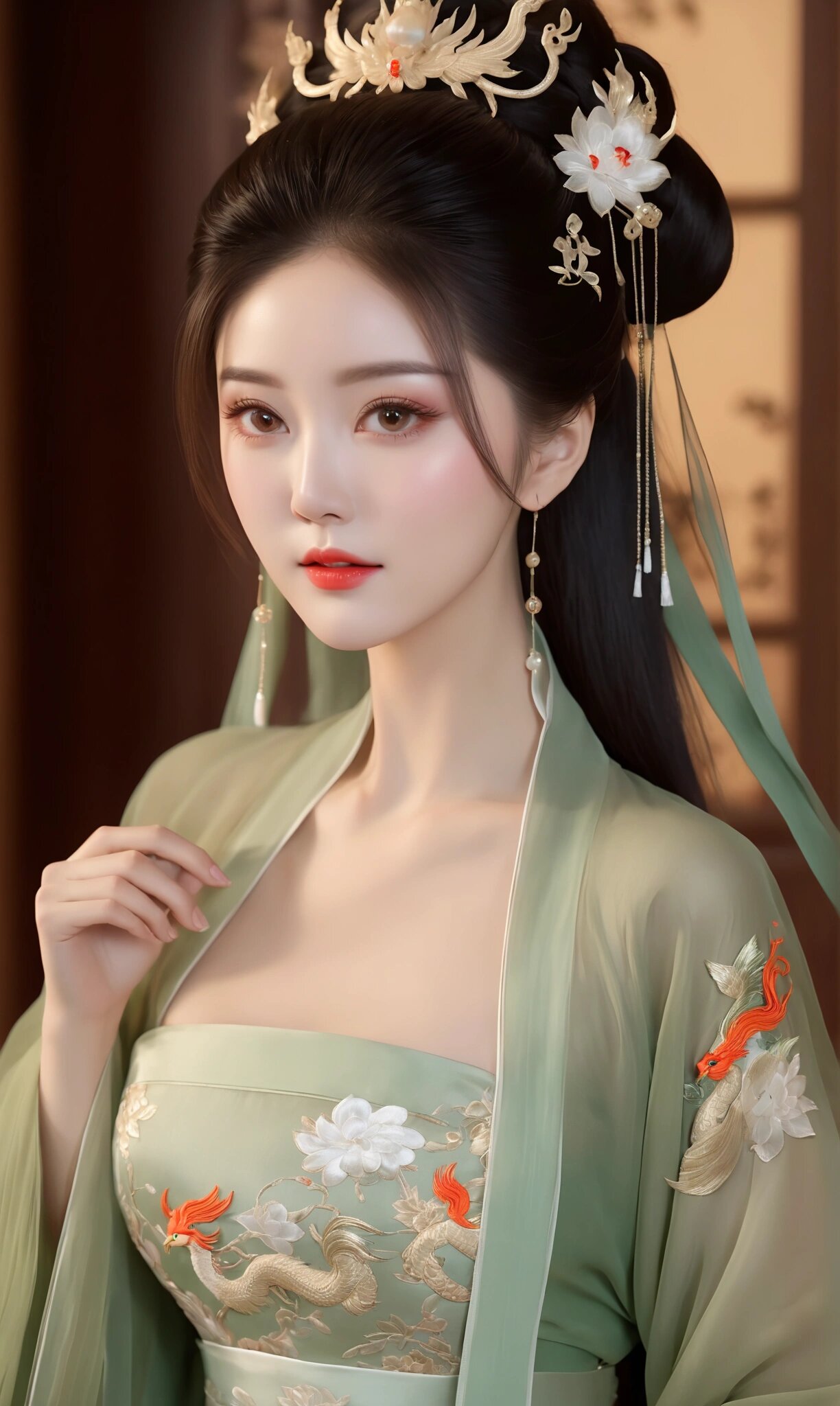 Winter Style with Chinese Cheongsam-Style Vest-Dress and Backless Jacket Winter Style with Chinese Cheongsam-Style Vest-Dress and Backless Jacket