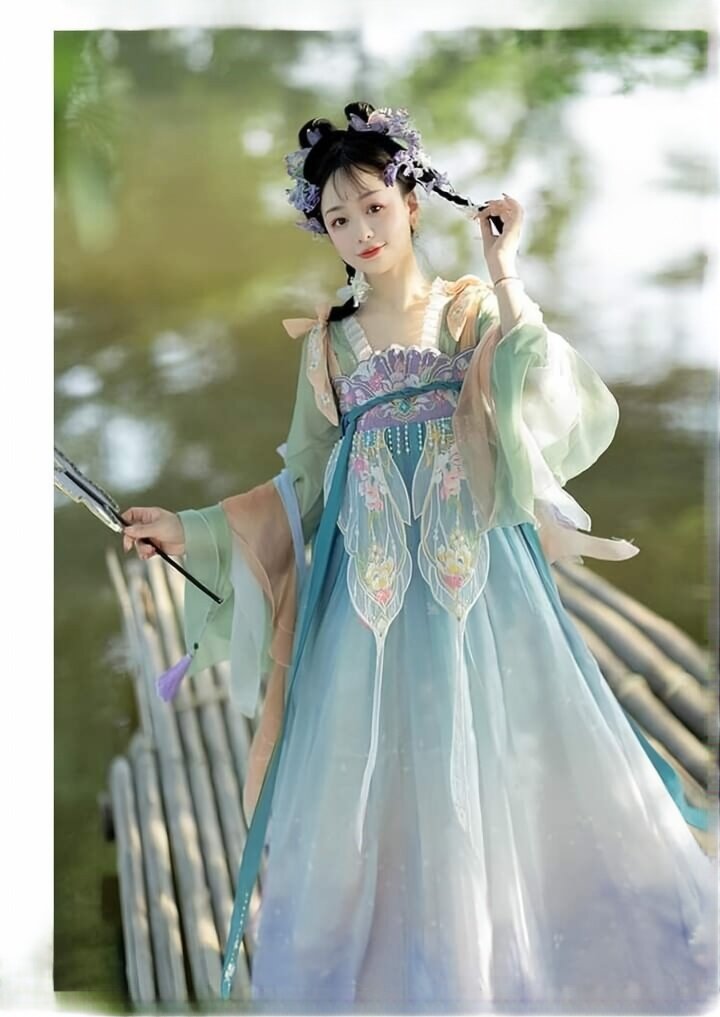 A Girls Traditional Horseface Skirt and Collar-less Tunic:A Blend of Fashion and Heritage A Girls Traditional Horseface Skirt and Collar-less Tunic:A Blend of Fashion and Heritage