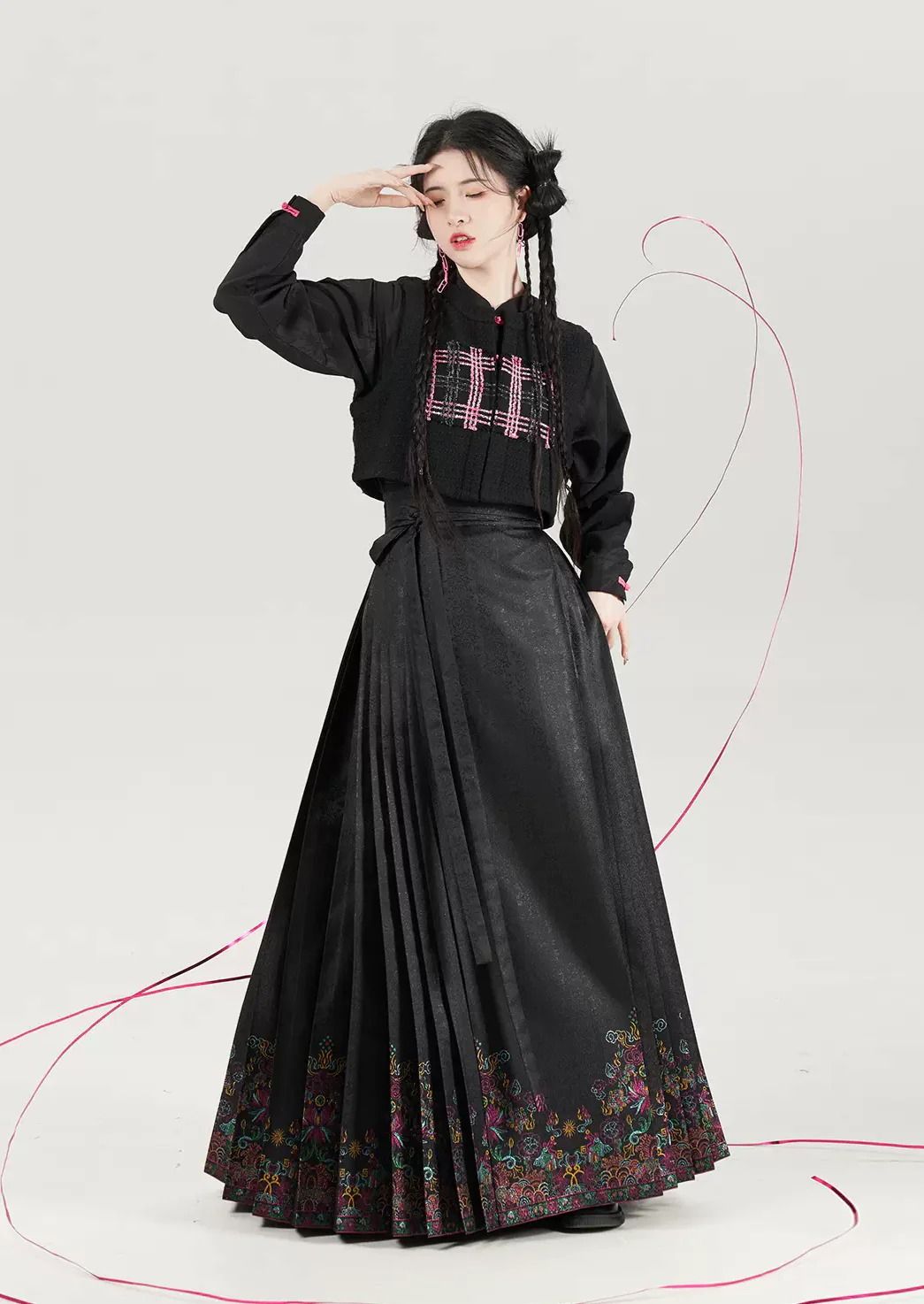 Bridesmaid Attire:Sisters in Style Autumn Winter Maori-Style Skirt with Horseface Pleats Bridesmaid Attire:Sisters in Style Autumn Winter Maori-Style Skirt with Horseface Pleats