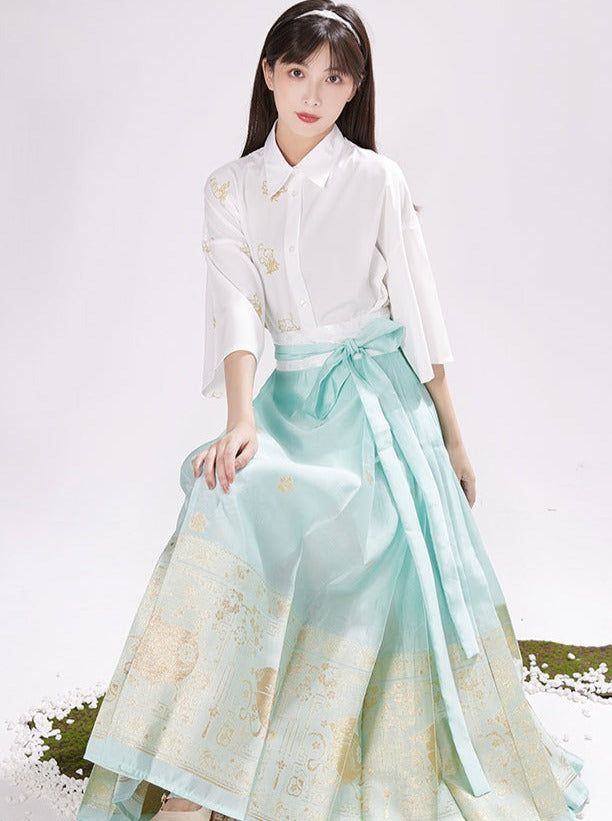 Original Song Dynasty Hanfu Fashion for Summer Daily Wear Original Song Dynasty Hanfu Fashion for Summer Daily Wear