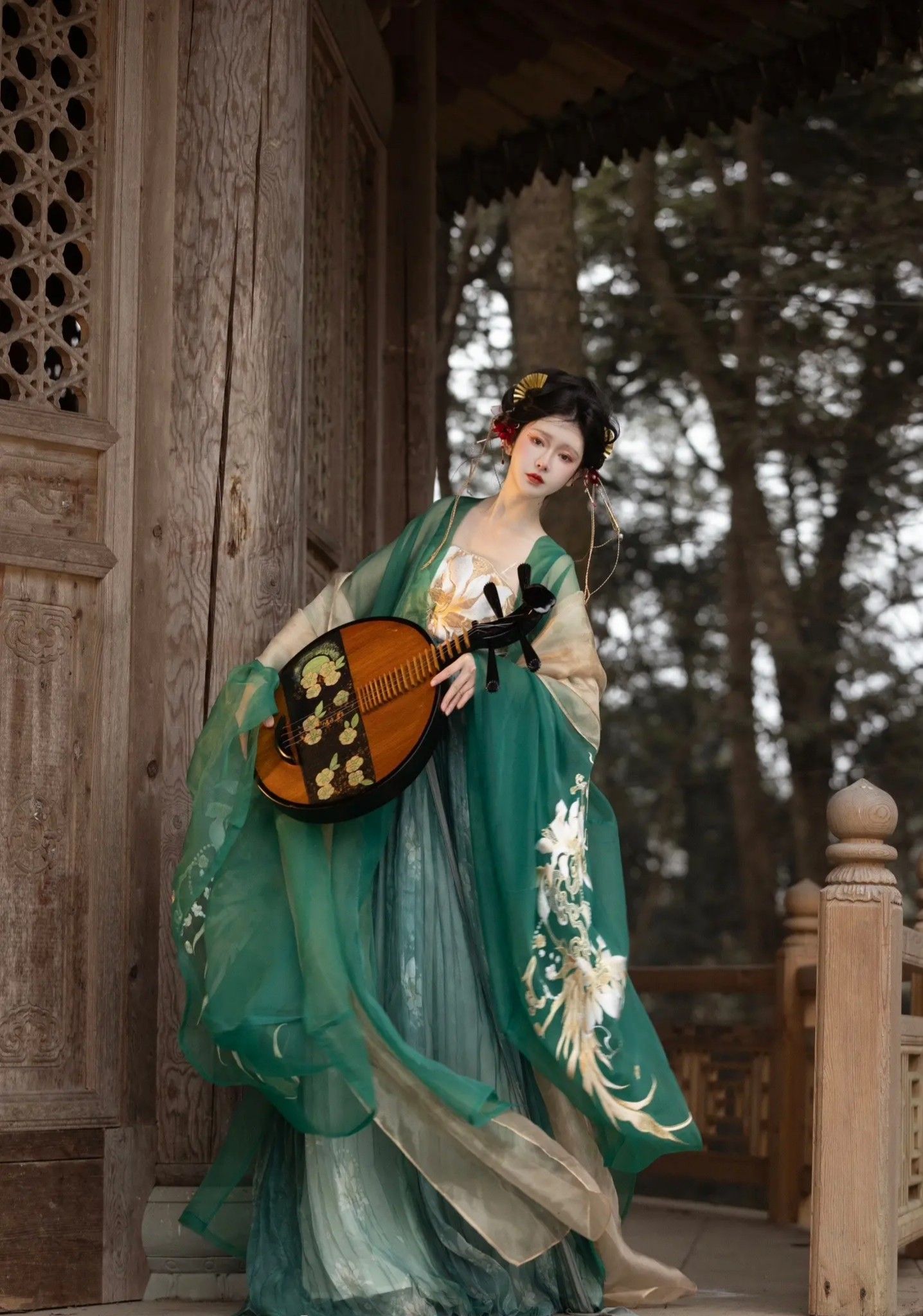 The Elegance of Cheongsam and Shawl-Draped Women The Elegance of Cheongsam and Shawl-Draped Women