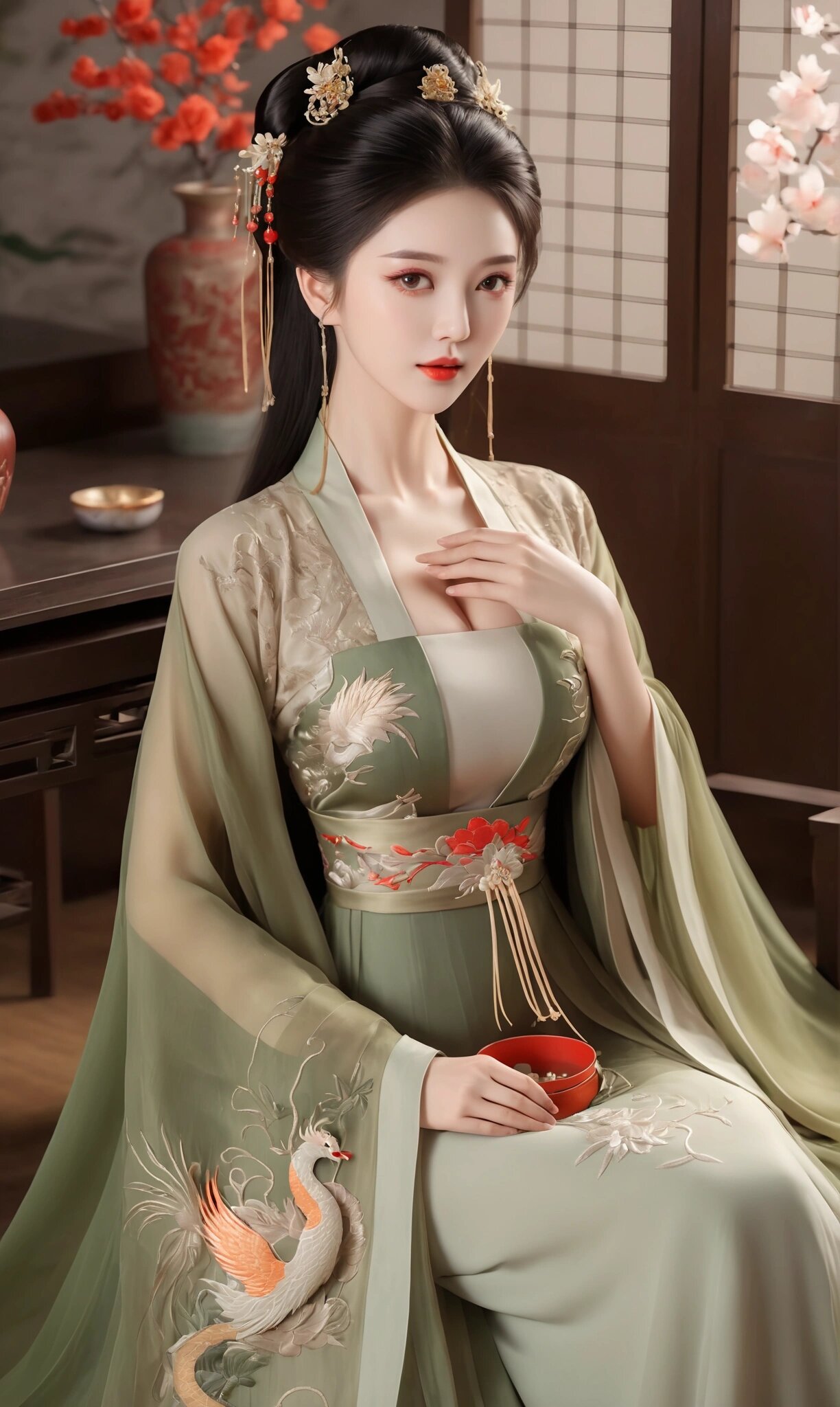 Elegant Cotton and Flax Hanfu for Women:The Pure Charm of Organic亚麻 Elegant Cotton and Flax Hanfu for Women:The Pure Charm of Organic亚麻