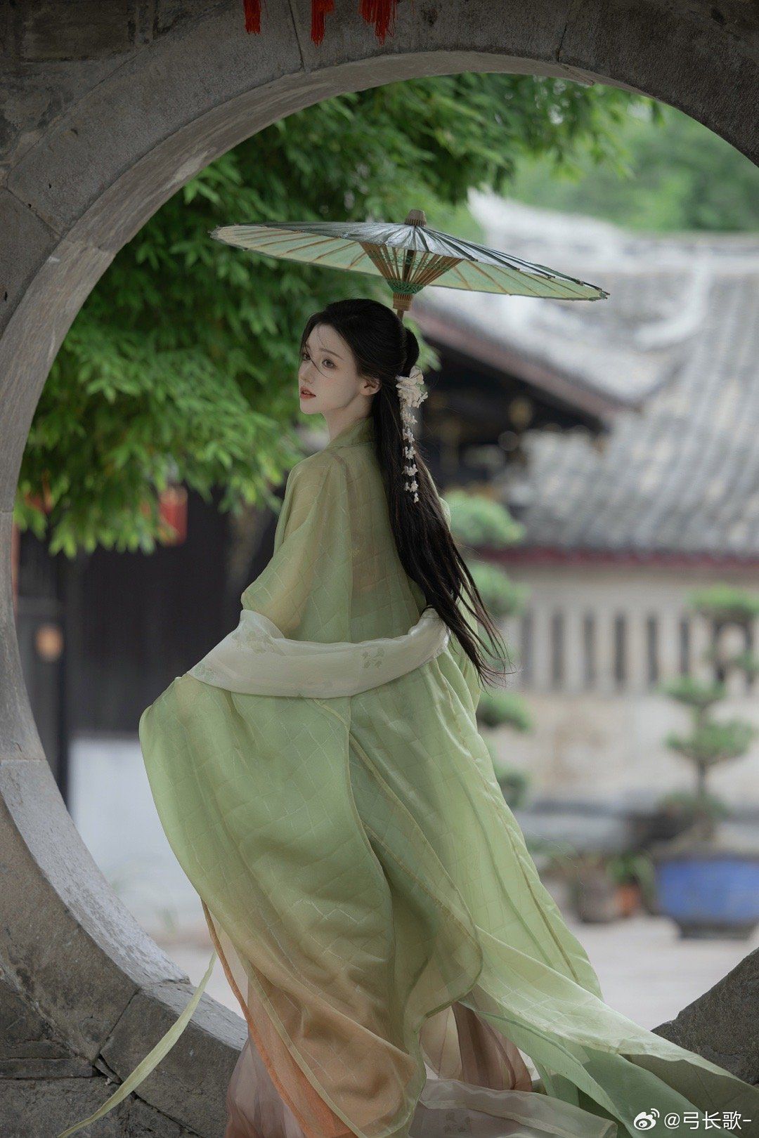 Women in Traditional Tang Zhuang During Chinese New Year