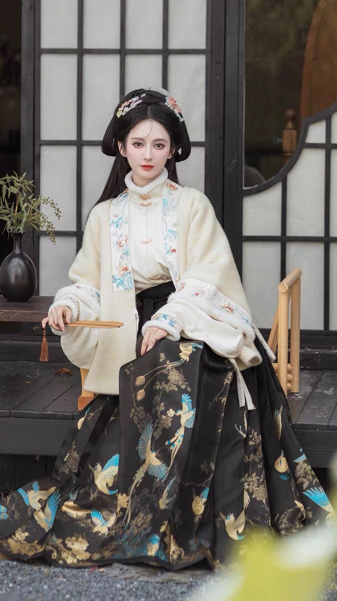 Ancient Charm of Girls Traditional Chinese Hanfu with Big-Sleeve Cheongsam Ancient Charm of Girls Traditional Chinese Hanfu with Big-Sleeve Cheongsam