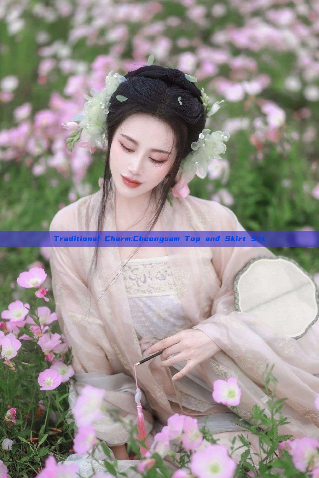 Traditional Charm:Cheongsam Top and Skirt Set Traditional Charm:Cheongsam Top and Skirt Set