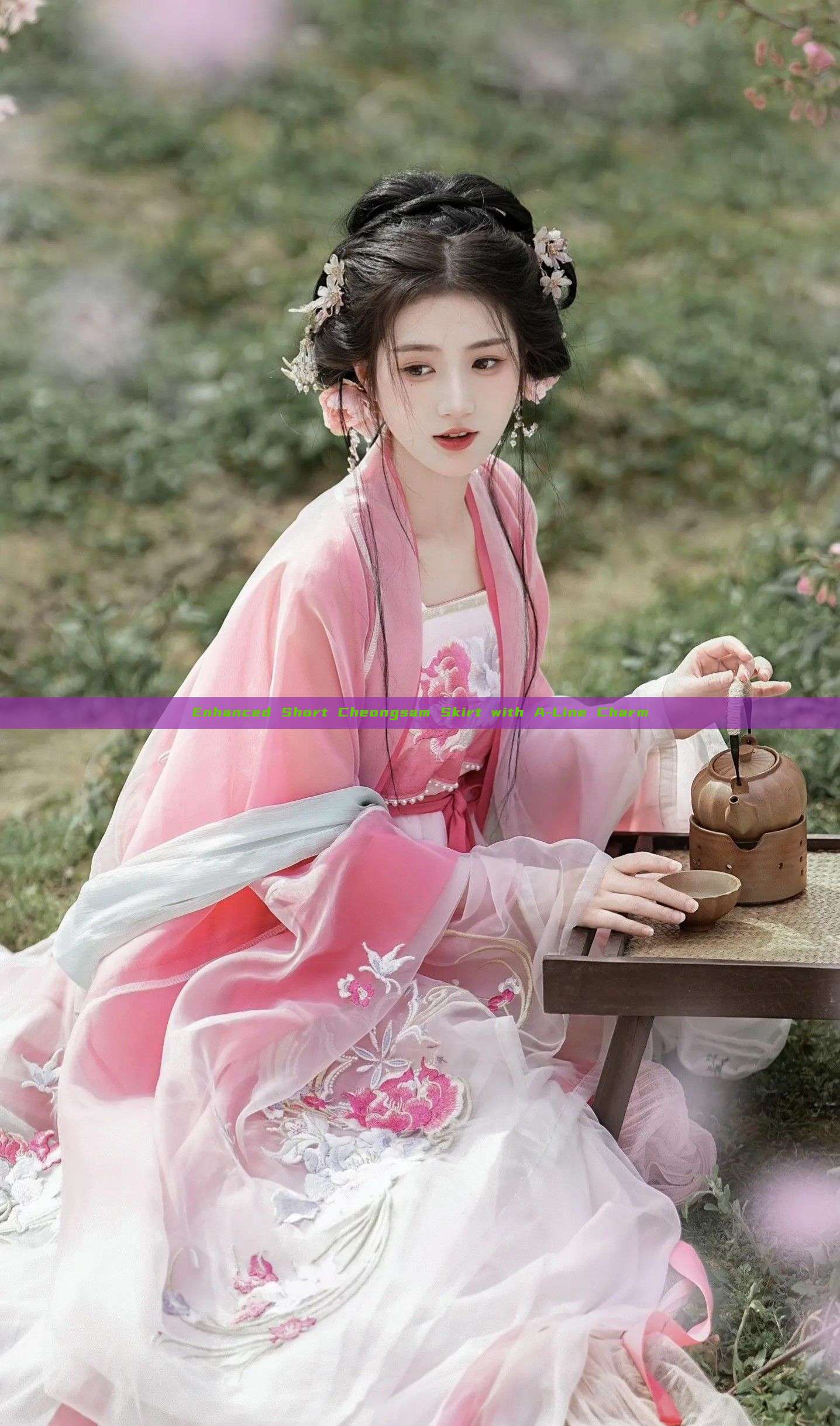Enhanced Short Cheongsam Skirt with A-Line Charm Enhanced Short Cheongsam Skirt with A-Line Charm